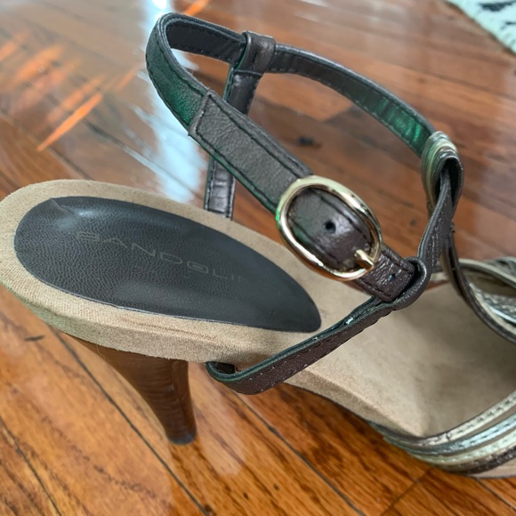 Metallic T Strap Heels - Picture 6 of 6